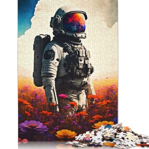 Astronauten-Stehpuzzle für Erwachsene, Lernspiel, Puzzle-Geschenke für Kinder ab 12 Jahren, 1000 Teile (75 x 50 cm) von QBIREX