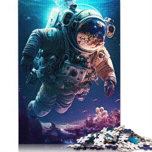 Astronauten-Tauch-Puzzle für Erwachsene, entspannendes Herausforderungsspielzeug, Puzzles für Erwachsene für Frauen, für Kinder ab 12 Jahren, 1500 Teile (85 x 57 cm) von QBIREX