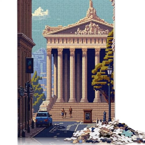 Athens Pixel Art Puzzle 1000 Teile Schwer Puzzle Spielzeug Pädagogisches Spiel Impossible Herausforderungsspielzeug Für Erwachsene Und Kinder Ab 12 Jahren 1000pcs (75x50cm) von QBIREX