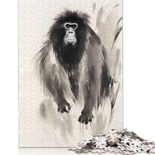 Baboon Puzzle 1000-teilige Schwer Puzzle Spielzeug Lernspiel Impossible Herausforderung Spielzeug Für Erwachsene Und Kinder Ab 12 Jahren 1000pcs (75x50cm) von QBIREX