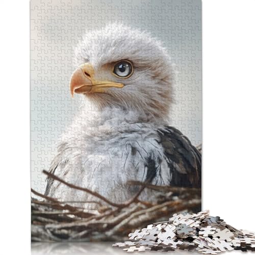 Baby Eagle Portrait Puzzle 1500 Teile Schwer Puzzle Spielzeug Lernspiel Impossible Herausforderungsspielzeug Für Erwachsene Kinder 1500pcs (85x57cm) von QBIREX