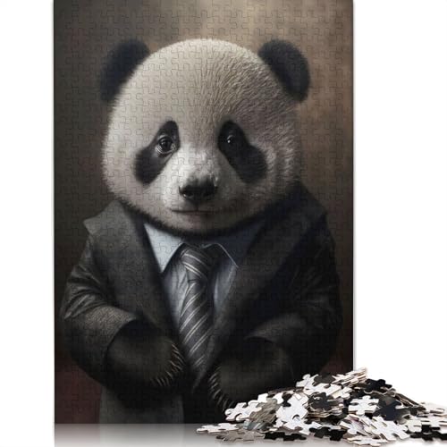 Baby-Panda-Puzzle, 100% recycelter Karton, 100% recycelter Karton, Puzzle für Jungen oder Mädchen, 1000 Teile (75 x 50 cm) von QBIREX