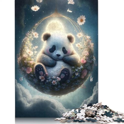 Baby-Panda-Puzzle für Erwachsene, 1000 Teile, Puzzles für Erwachsene und Teenager ab 12 Jahren, 1000 Teile (38 x 26 cm) von QBIREX