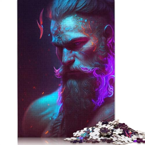 Baldur Norse Mythology Puzzles 1000 Teile Schwer Puzzle Spielzeug Pädagogisches Spiel Impossible Herausforderung Spielzeug Für Erwachsene Und Kinder Ab 12 Jahren 300pcs (40x28cm) von QBIREX