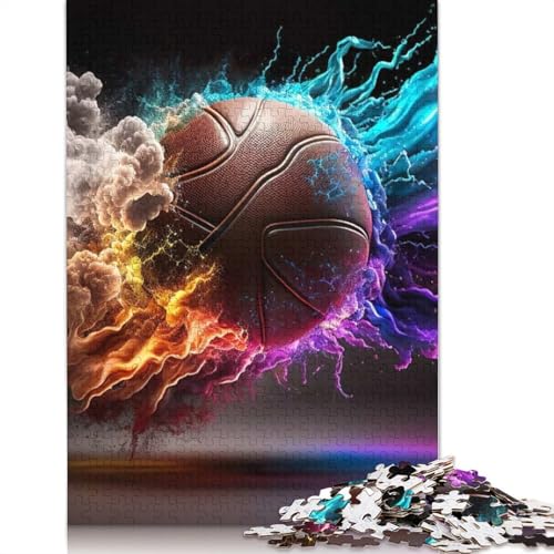 Ball- und Eimer-Puzzle, lustiges Premium-Puzzle aus Karton für Erwachsene und Teenager, 1000 Teile (75 x 50 cm) von QBIREX