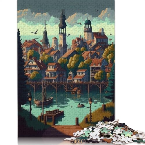 Baltrum Puzzle, kreative Spiele, 100% recycelter Karton, Puzzle für Erwachsene, 1000 Teile (75 x 50 cm) von QBIREX