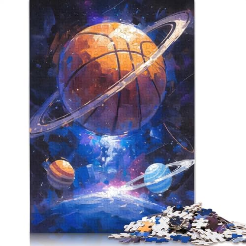 Basketball Planet Puzzle Dekompressionsspielzeug Rechteckiges Papierpuzzle für Kinder und Erwachsene ab 12 Jahren 1000 Teile (75 x 50 cm) von QBIREX
