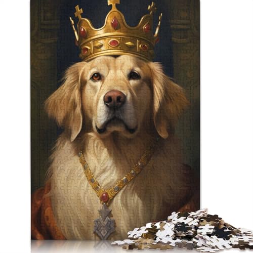 Beagle Dog King Style Puzzle 1000 Teile Schwer Puzzle Spielzeug Pädagogisches Spiel Impossible Herausforderung Spielzeug Für Erwachsene Und Kinder Ab 14 Jahren 1000pcs (75x50cm) von QBIREX
