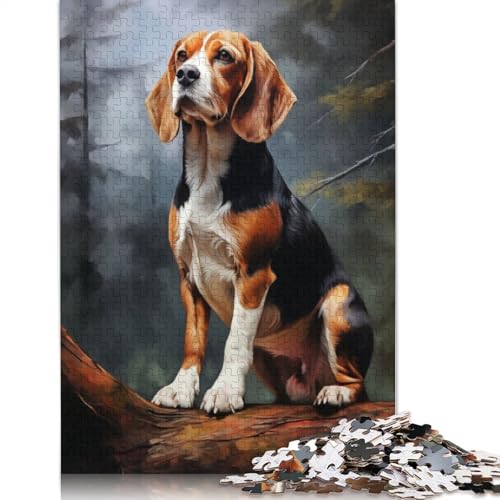 Beagle Puzzle 1000-teilige Schwer Puzzle Spielzeug Lernspiel Impossible Herausforderung Spielzeug Für Erwachsene Kinder 1000pcs (40x28cm) von QBIREX
