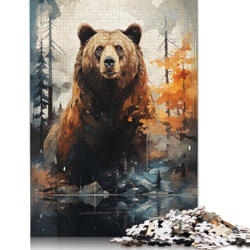 Bear Land Puzzle-Spielzeug, Lernspiel, Premium-Karton-Puzzle für Erwachsene und Kinder, 1000 Teile (26 x 38 cm) von QBIREX