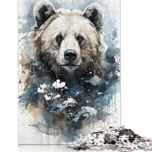 Beary Beautiful Puzzle, kreative Spiele, 100% recycelter Karton, Puzzle für Erwachsene, 1000 Teile (26 x 38 cm) von QBIREX
