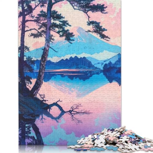 Bergsee-Puzzle, 100% recycelter Karton, Puzzle für Jungen oder Mädchen, 1000 Teile (75 x 50 cm) von QBIREX
