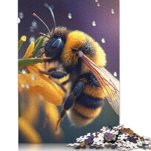 Bienen- und Blumenpuzzle, farbenfrohe, Coole Puzzles für Kinder ab 12 Jahren, 520 Teile (52 x 38 cm) von QBIREX