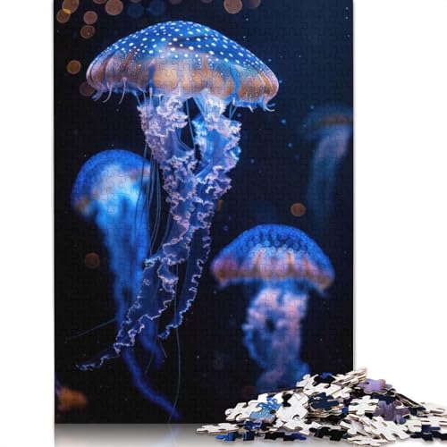 Biolumineszierende Tanzpuzzles für Erwachsene, 1500 herausfordernde und knifflige ungewöhnliche Puzzles für Kinder ab 12 Jahren, 1500 Teile (85 x 57 cm) von QBIREX