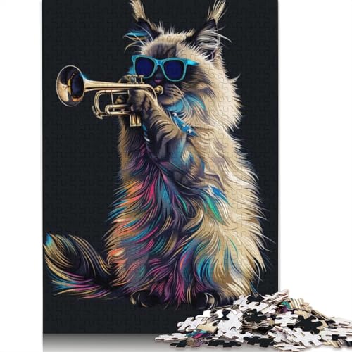 Birman Trumpet Puzzle 520 Teile Schwer Puzzle Spielzeug Lernspiel Impossible Herausforderung Spielzeug Für Erwachsene Und Kinder in Bewährter 520pcs (52x38cm) von QBIREX