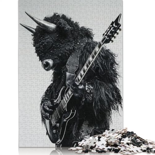 Bison Guitar Puzzle 1000 Teile Schwer Puzzle Spielzeug Pädagogisches Spiel Impossible Herausforderung Spielzeug Für Erwachsene Kinder 1000pcs (75x50cm) von QBIREX