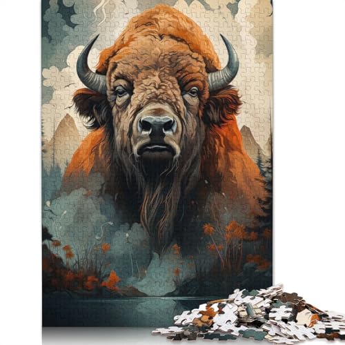 Bison Plains Puzzle-Spielzeug, Lernspiel, Premium-Puzzle aus Karton für Erwachsene und Kinder, 1000 Teile (75 x 50 cm) von QBIREX