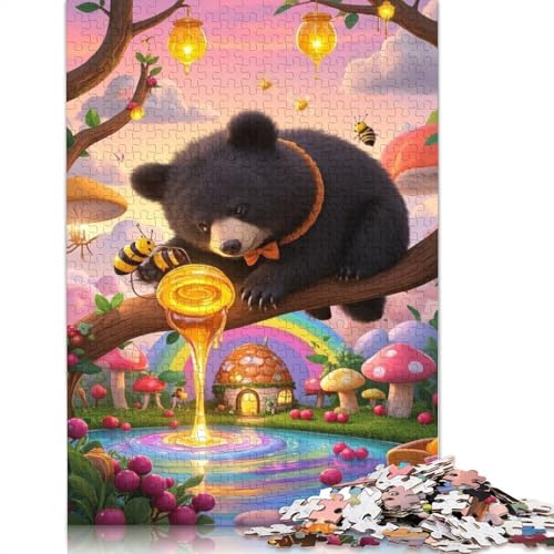 Black Bear Puzzles 1000 Teile Schwer Puzzle Spielzeug Pädagogisches Spiel Impossible Herausforderung Spielzeug Für Erwachsene Kinder 1000pcs (75x50cm) von QBIREX