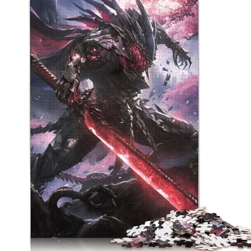 Black Night Samurai 520 Puzzles für Erwachsene, Lernspiel, Puzzlespiele für Erwachsene für Jungen oder Mädchen, 520 Teile (52 x 38 cm) von QBIREX