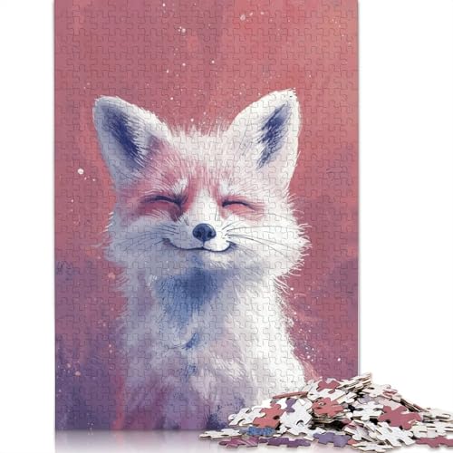 Blissful Fox Puzzle, Familienspaß, rechteckiges Papierpuzzle für Jungen oder Mädchen, Kindertagsgeschenke, 1000 Teile (26 x 38 cm) von QBIREX