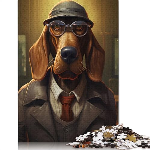 Bloodhound-Hundedetektiv-Puzzles, farbenfrohe, Coole Puzzles für Kinder ab 12 Jahren, 520 Teile (52 x 38 cm) von QBIREX