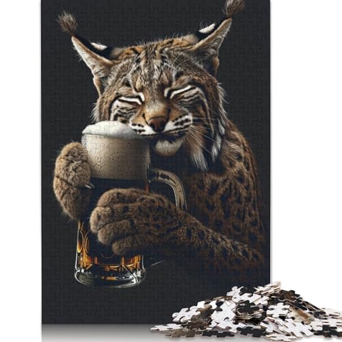 Bobcat Beer Puzzle 520 Teile Schwer Puzzle Spielzeug Pädagogisches Spiel Impossible Herausforderungsspielzeug Für Erwachsene Kinder 520pcs (52x38cm) von QBIREX