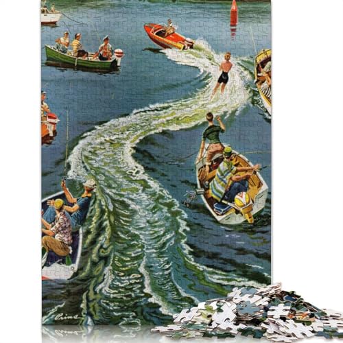 Boot-Puzzle, anpassbare Bilder, 100% recycelter Karton, Puzzle für Kinder und Erwachsene ab 12 Jahren, einzigartiges, 1000 Teile (38 x 26 cm) von QBIREX