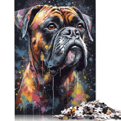 Boxer Painting Puzzles 1000 Teile Schwer Puzzle Spielzeug Pädagogisches Spiel Impossible Herausforderung Spielzeug Für Erwachsene Kinder 1000pcs (75x50cm) von QBIREX