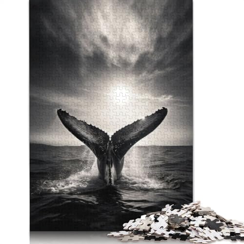 Breaching Whale Puzzle 1000 Teile Schwer Puzzle Spielzeug Lernspiel Impossible Herausforderung Spielzeug Für Erwachsene Und Kinder Ab 12 Jahren 1000pcs (40x28cm) von QBIREX