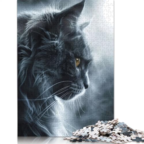 British Shorthair Cat Puzzle 1000 Teile Schwer Puzzle Spielzeug Lernspiel Impossible Herausforderung Spielzeug Für Erwachsene Kinder 1000pcs (75x50cm) von QBIREX