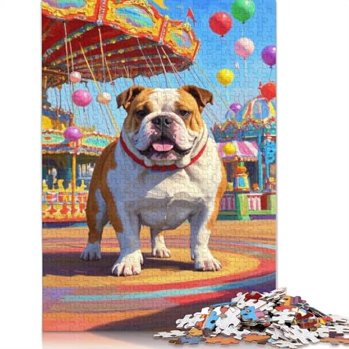 Bulldog Puzzles 1000 Teile Schwer Puzzle Spielzeug Pädagogisches Spiel Impossible Herausforderung Spielzeug Für Erwachsene Und Kinder in Bewährter 1000pcs (75x50cm) von QBIREX