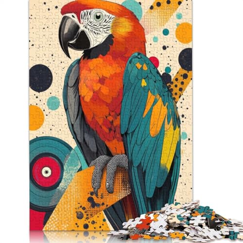 Bunte Papagei Abstrakte Puzzle Dekompression Spielzeug Papier Rechteckige Jigsaw Puzzle für Kinder Osten von QBIREX