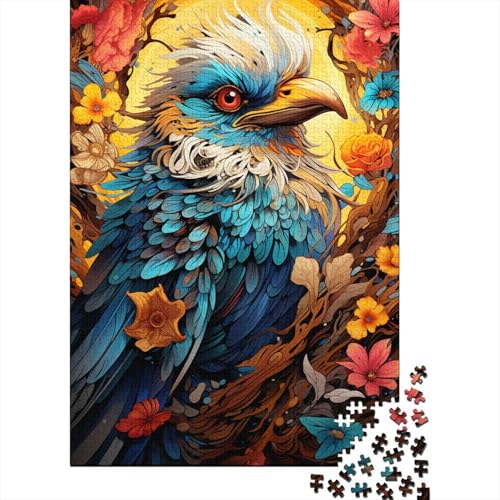 Bunte Psychedelia of Sacred Birds Puzzle, Lernspiele, Familienaktivitäten, Premium-Puzzle aus Karton, 1000 Teile (38 x 26 cm) von QBIREX
