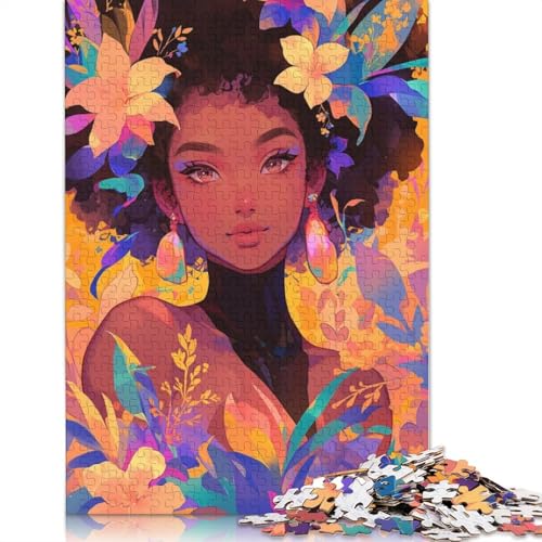 Buntes Blumenschönheits-Puzzle, kreative Spiele, 100 Prozent recycelter Karton, Puzzle für Erwachsene, 1000 Teile (75 x 50 cm) von QBIREX