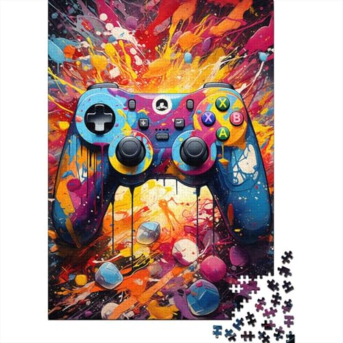 Buntes psychedelisches Griffpuzzle, schwierige Herausforderung, 100 Prozent recycelter Karton, Puzzle für Frauen und Männer, 1000 Teile (38 x 26 cm) von QBIREX