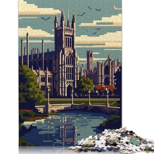 Cambridge Pixel Art Puzzle 1000-teilige Schwer Puzzle Spielzeug Lernspiel Impossible Herausforderungsspielzeug Für Erwachsene Und Kinder in Bewährter 1000pcs (75x50cm) von QBIREX