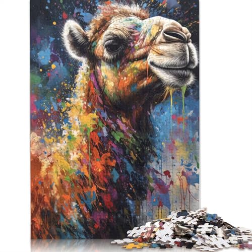 Camel Painting Puzzle 1500 Teile Schwer Puzzle Spielzeug Lernspiel Impossible Herausforderung Spielzeug Für Erwachsene Kinder 1500pcs (85x57cm) von QBIREX