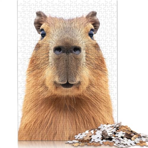 Capybara Face Puzzle 520 Teile Schwer Puzzle Spielzeug Pädagogisches Spiel Impossible Herausforderung Spielzeug Für Erwachsene Kinder 520pcs (52x38cm) von QBIREX