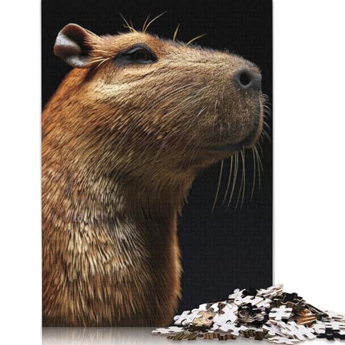 Capybara Puzzle 1000-teilige Schwer Puzzle Spielzeug Lernspiel Impossible Herausforderungsspielzeug Für Erwachsene Kinder 520pcs (52x38cm) von QBIREX