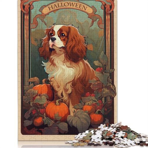 Cavalier Halloween Art Puzzle 1000 Teile Schwer Puzzle Spielzeug Pädagogisches Spiel Impossible Herausforderungsspielzeug Für Erwachsene Kinder 1000pcs (75x50cm) von QBIREX