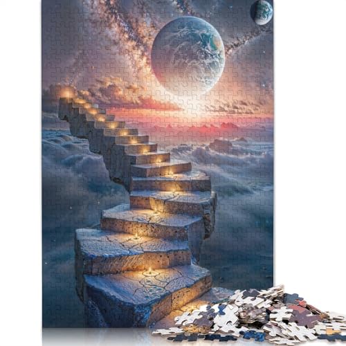 Celestial Stairway Puzzle 1000-teilige Schwer Puzzle Spielzeug Lernspiel Impossible Herausforderung Spielzeug Für Erwachsene Kinder 1000pcs (38x26cm) von QBIREX