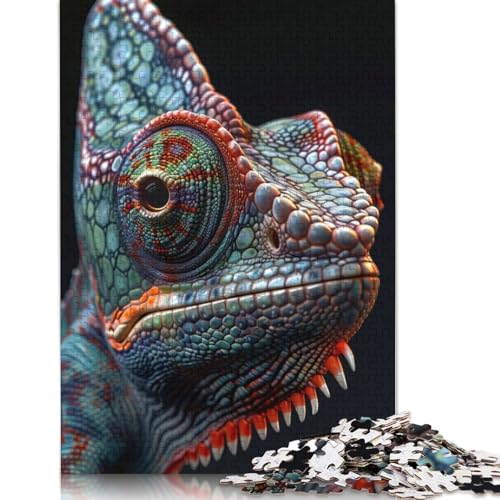 Chameleon Puzzle 1000-teilige Schwer Puzzle Spielzeug Pädagogisches Spiel Impossible Herausforderungsspielzeug Für Erwachsene Kinder 520pcs (52x38cm) von QBIREX