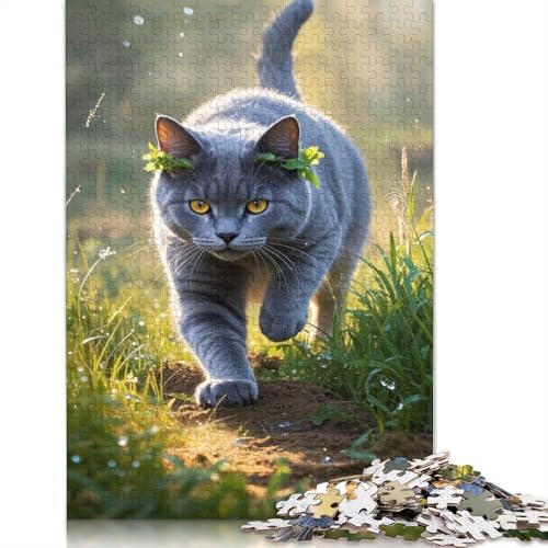 Chartreux Puzzle 1000-teilige Schwer Puzzle Spielzeug Lernspiel Impossible Herausforderung Spielzeug Für Erwachsene Kinder 1000pcs (75x50cm) von QBIREX