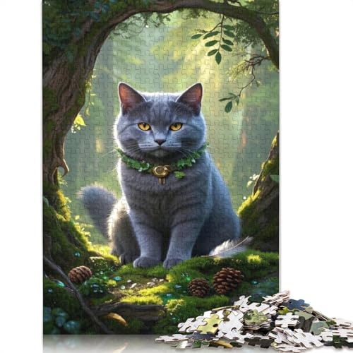Chartreux Puzzles 1000 Teile Schwer Puzzle Spielzeug Lernspiel Impossible Herausforderung Spielzeug Für Erwachsene Und Kinder in Bewährter 1000pcs (75x50cm) von QBIREX