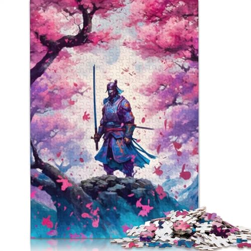 Cheery Blossom Samurai-Puzzle, 1500 Teile, herausfordernde und knifflige Puzzles für Erwachsene und Teenager, 1500 Teile (85 x 57 cm) von QBIREX