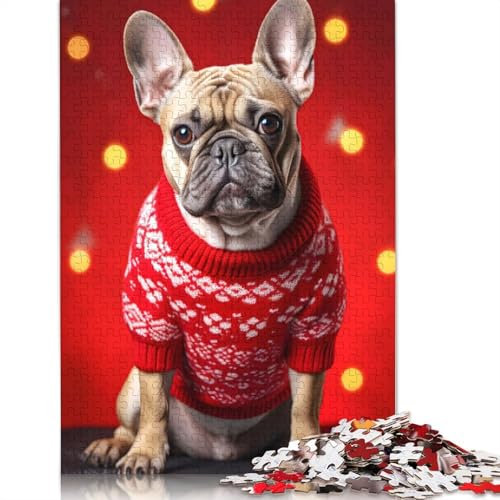 Christmas Dog Puzzle 1000 Teile Schwer Puzzle Spielzeug Lernspiel Impossible Herausforderung Spielzeug Für Erwachsene Und Kinder in Bewährter 1000pcs (40x28cm) von QBIREX