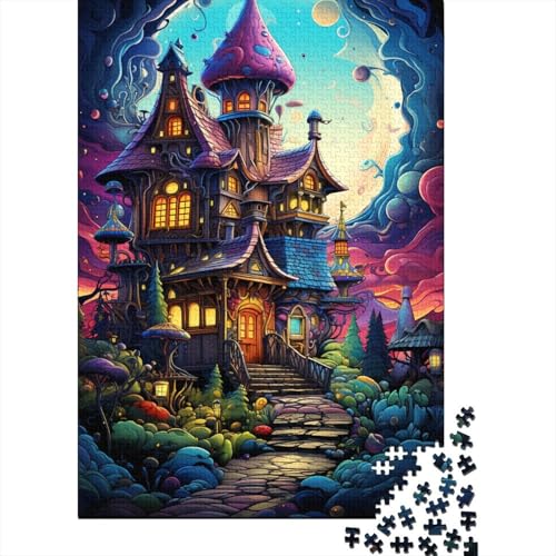 Christmas_House Puzzle, schwierige Herausforderung, 100% recycelter Karton, Puzzle für Frauen und Männer, 1000 Teile (75 x 50 cm) von QBIREX