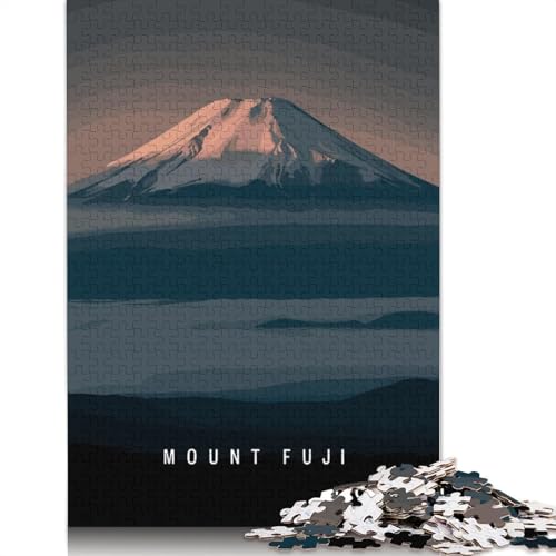 Clean Mt Fuji, japanische Kunst, 520-teiliges Puzzle, ab 18 Jahren, Lernspiele, Puzzles für Erwachsene, für Frauen, für Kinder ab 12 Jahren, 520 Teile (52 x 38 cm) von QBIREX