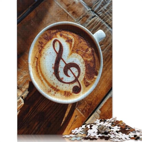 Clef Cappuccino Puzzles 1000 Teile Schwer Puzzle Spielzeug Lernspiel Impossible Herausforderung Spielzeug Für Erwachsene Kinder 1000pcs (75x50cm) von QBIREX