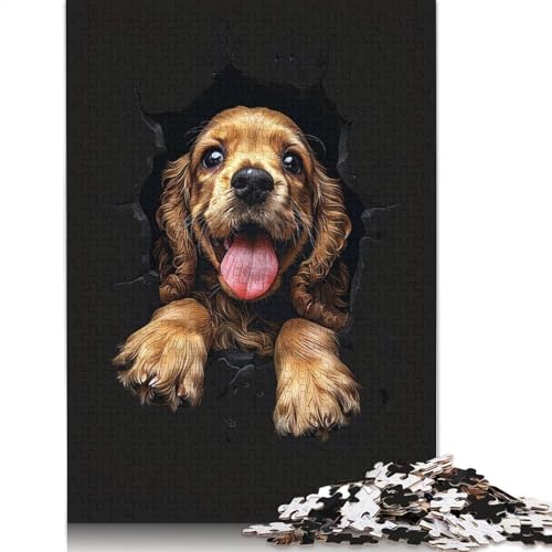 Cocker Spaniel Puzzle 1000-teilige Schwer Puzzle Spielzeug Lernspiel Impossible Herausforderungsspielzeug Für Erwachsene Und Kinder Ab 12 Jahren 1500pcs (85x57cm) von QBIREX